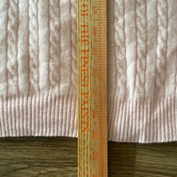 Bloomingdale’s soft pink cable knot cashmere sweater 3X soft preppy classic - Picture 5 of 6